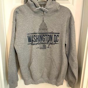 Washington DC Crewneck Sweatshirt Oversized hoodie gray size M
